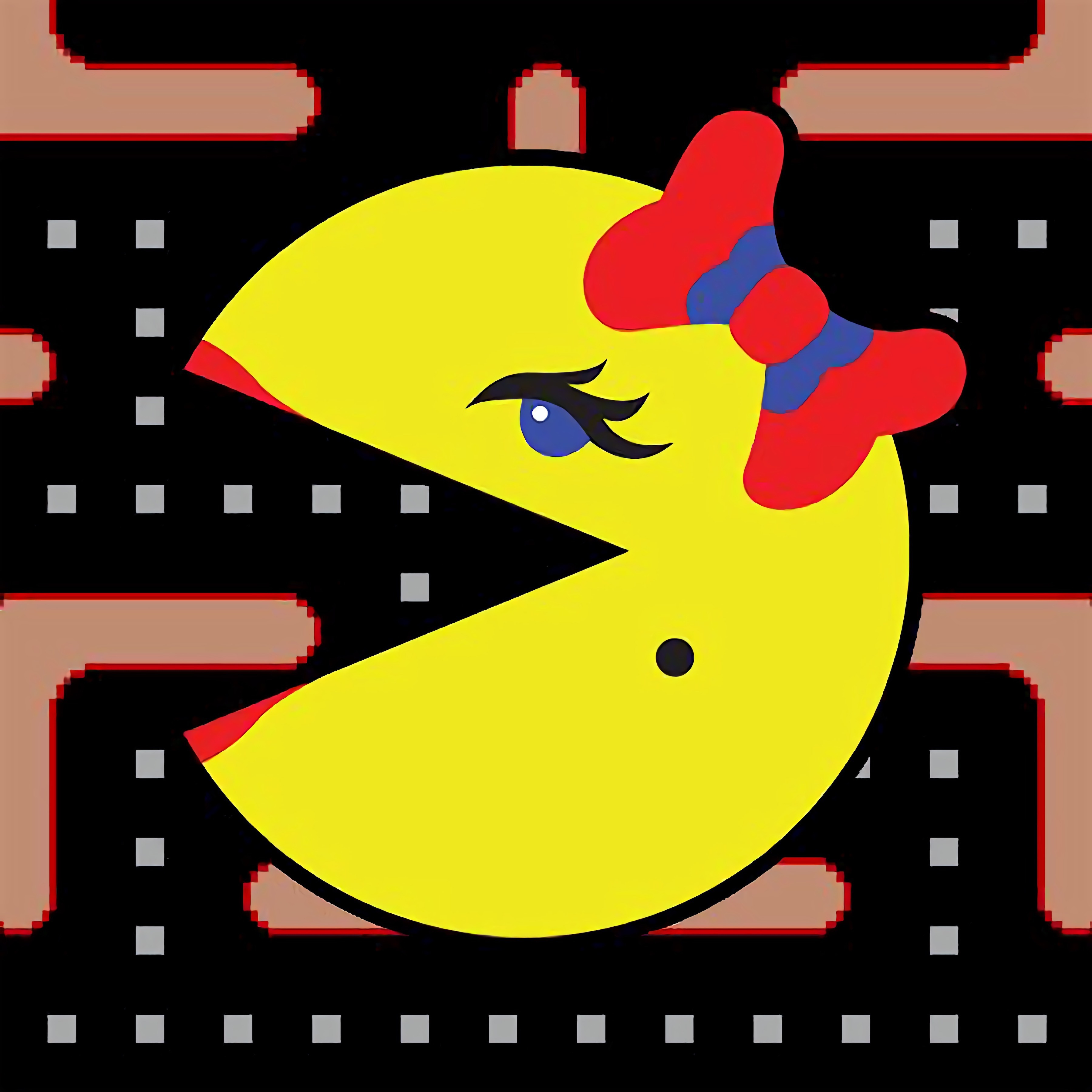 Ms pacman video. Pacman MS Pacman. Миссис Пэкмэн. Pac man Namco Android. Pacman пиратка.