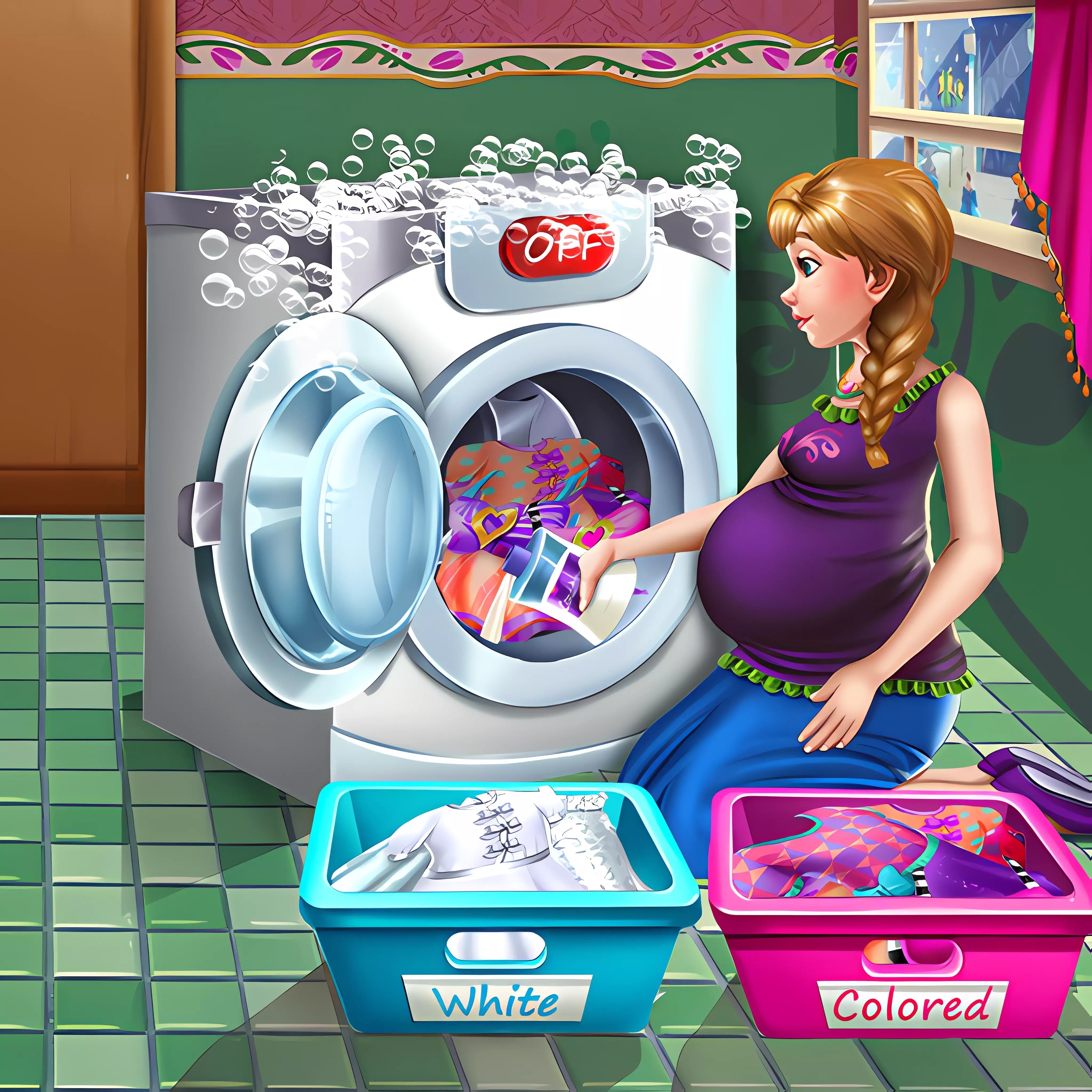 Pregnant Princess Laundry Day