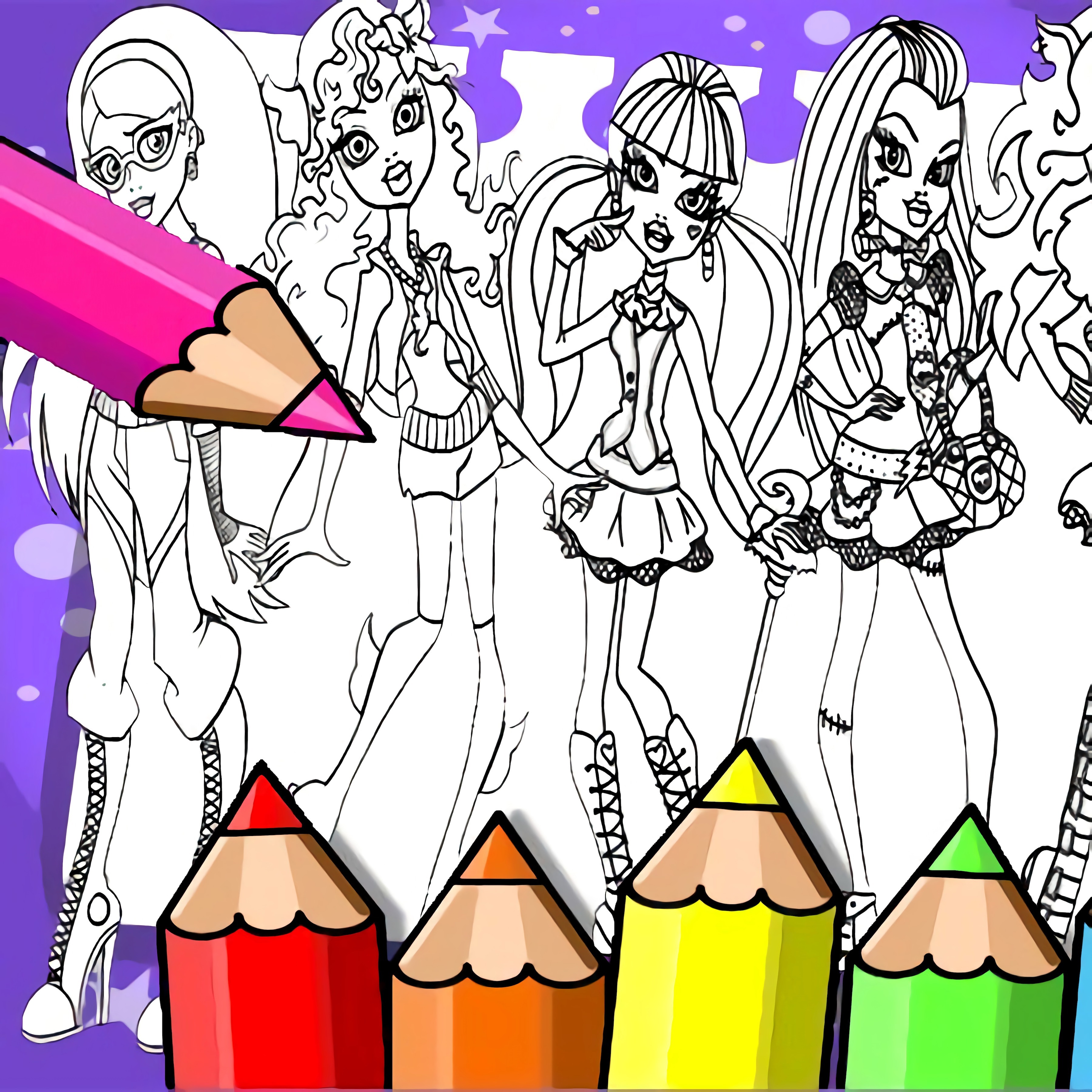 Monster High Coloring Book game play on Friv2Online