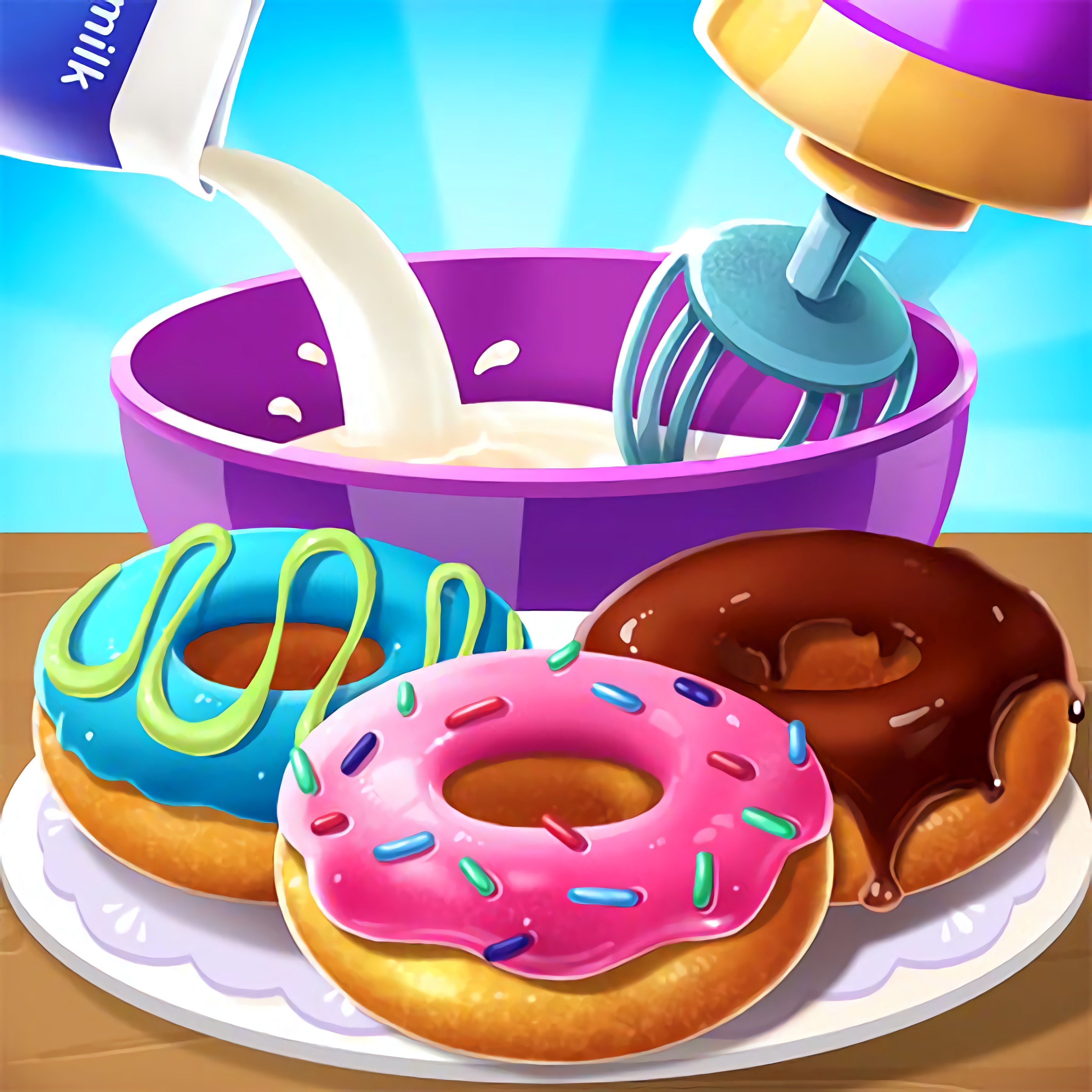 Sweet Donut Maker Bakery game play on Friv2Online