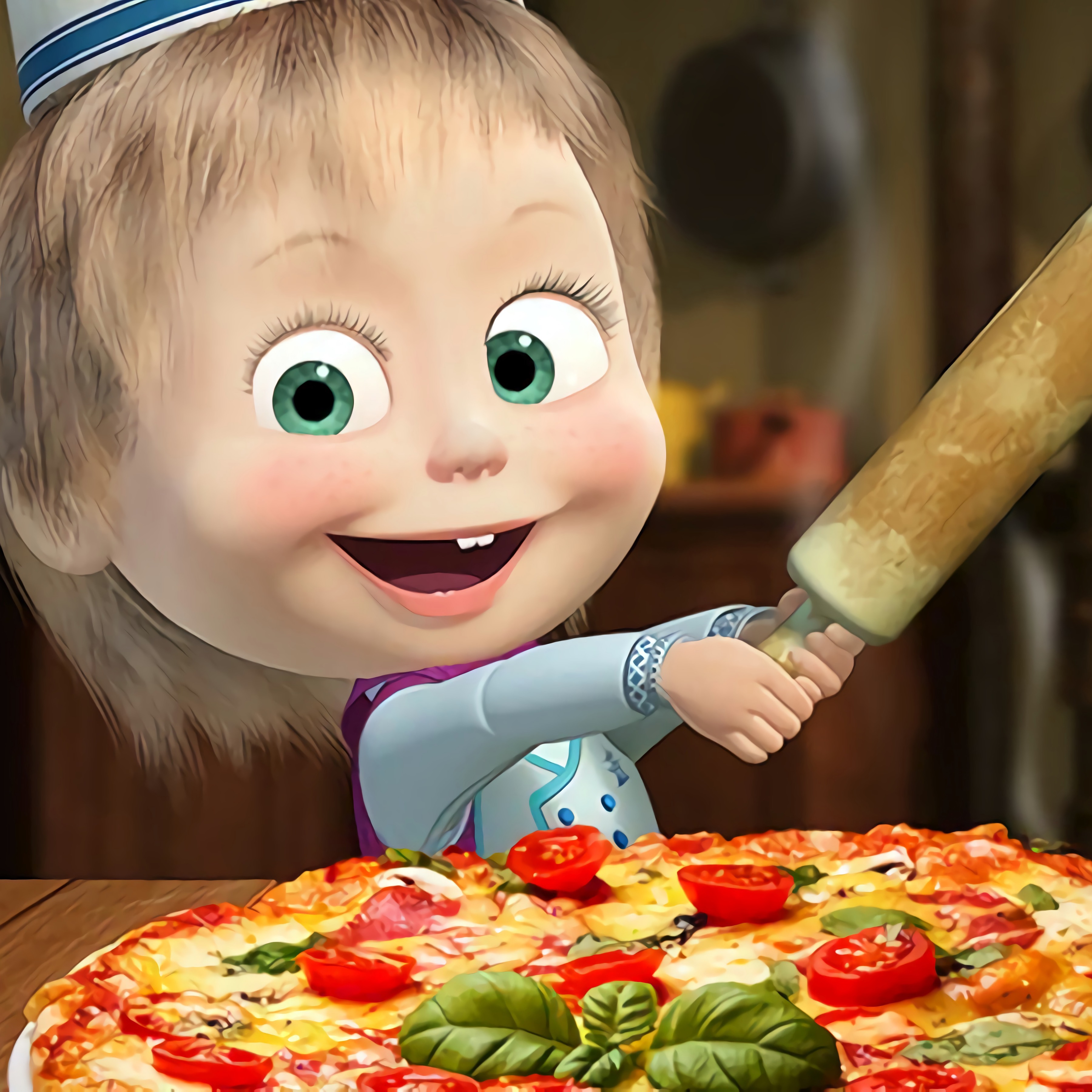 Masha And The Bear Pizzeria Game игра на Friv2Online