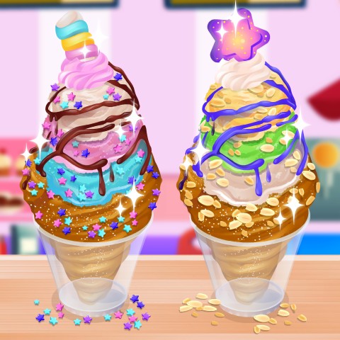 Yummy Churros Ice Cream game play on Friv2Online