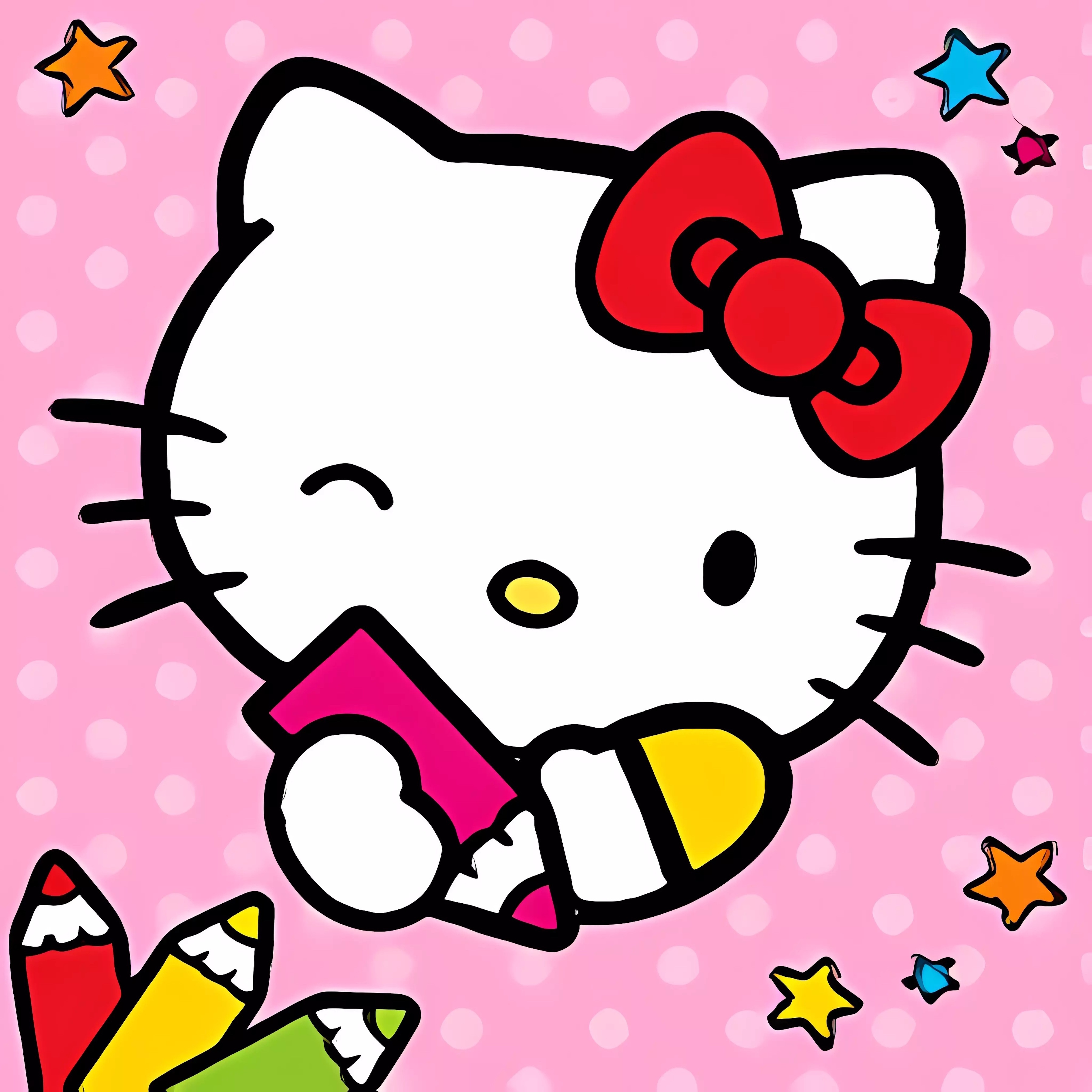 Color & Paint By Number With Hello Kitty