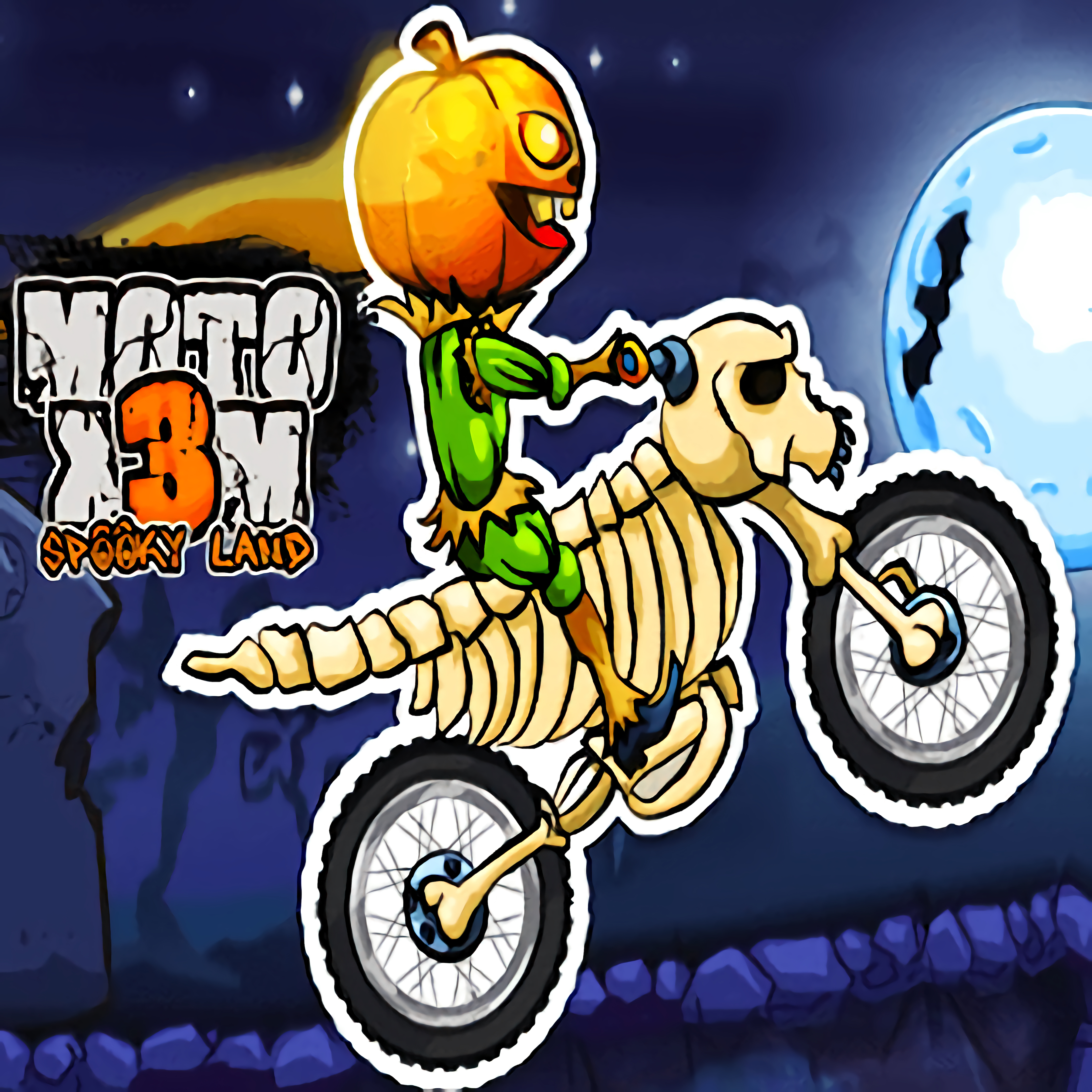 Moto X3M Spooky Land, No Ads