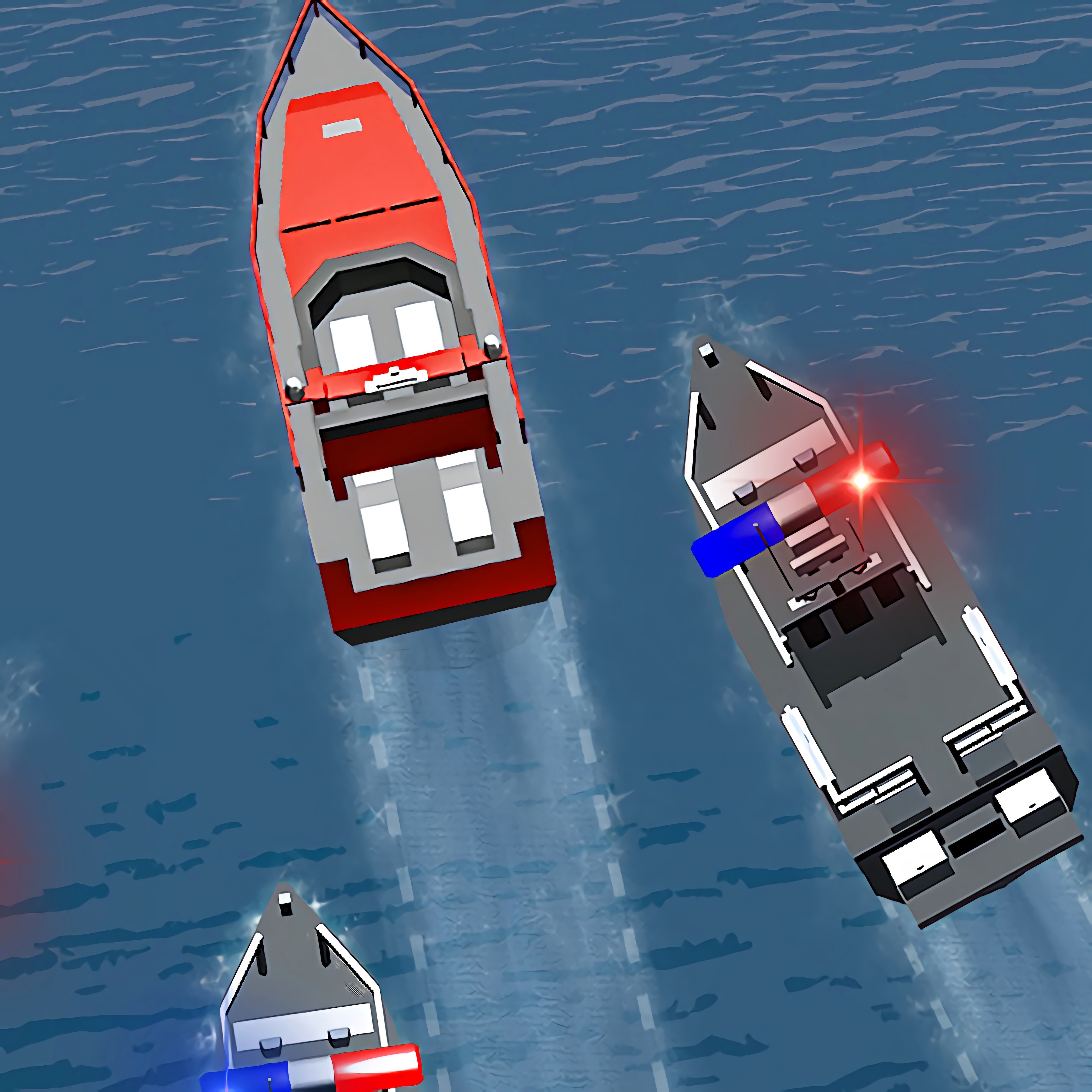 Police Boat Chase